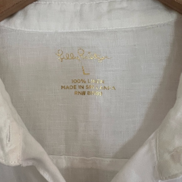 Lilly Pulitzer White Button Down Tie Front Shirt NWT - Picture 4 of 5